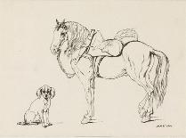 Saddled Horse and a Dog, 1841-Henry Abraham Klinkhamer-Art Print