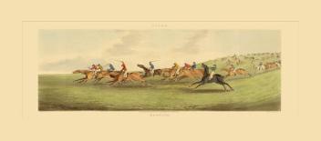 Epsom: Running-Henry Alken-Mounted Art Print