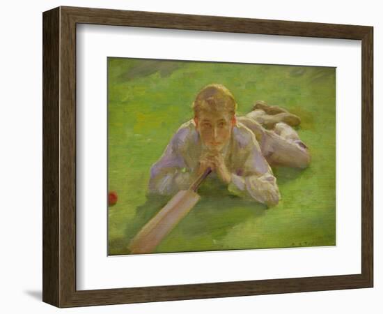 Henry Allen in Cricketing Whites-Henry Scott Tuke-Framed Giclee Print