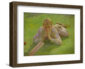 Henry Allen in Cricketing Whites-Henry Scott Tuke-Framed Giclee Print