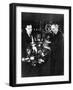 Henry and Edsel Ford with a Ford V8 Engine, C1940s-null-Framed Photographic Print