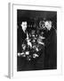 Henry and Edsel Ford with a Ford V8 Engine, C1940s-null-Framed Photographic Print