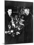 Henry and Edsel Ford with a Ford V8 Engine, C1940s-null-Mounted Photographic Print