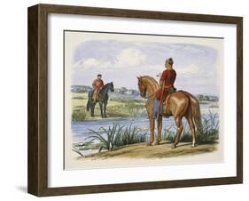 Henry and Stephen Confer across the Thames-James William Edmund Doyle-Framed Giclee Print