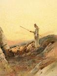 A Shepherd Counting His Sheep-Henry Andrew Harper-Giclee Print