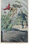 20,000 Leagues Under the Sea: Divers Attacked by a Shark-Henry Austin-Laminated Premium Giclee Print