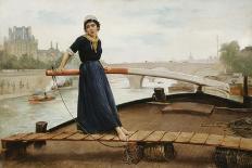 A Scottish Lady on a Boat Arriving in New York-Henry Bacon-Framed Giclee Print