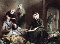 Florence Nightingale, British Nurse and Hospital Reformer, at Scutari Hospital, Turkey, 1855-Henry Barraud-Stretched Canvas