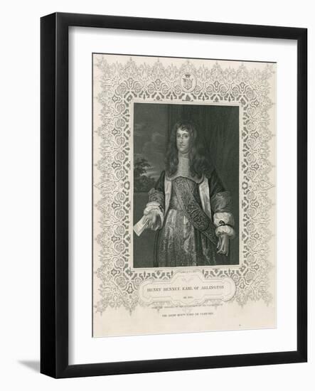 Henry Bennet, 1st Earl of Arlington, from 'Lodge's British Portraits', 1823-English School-Framed Giclee Print