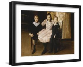 Henry Bernstein and His Brother and Sister, 1892-Jacques-emile Blanche-Framed Giclee Print