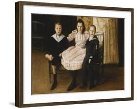 Henry Bernstein and His Brother and Sister, 1892-Jacques-emile Blanche-Framed Giclee Print