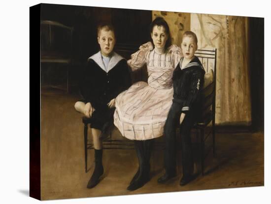 Henry Bernstein and His Brother and Sister, 1892-Jacques-emile Blanche-Stretched Canvas