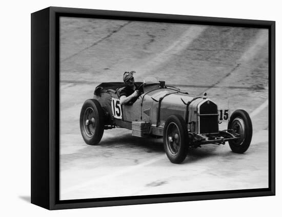 Henry Birkin in an Alfa Romeo at Brooklands, Surrey, 1930S-null-Framed Stretched Canvas