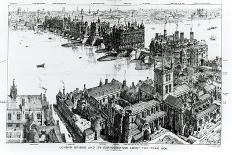 London Bridge, Old London Illustrated, a Series of Drawings Illustrating London in the XVI Century-Henry Breuer-Giclee Print