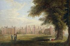 A View of Hampton Court Palace, 1827 (One of a Pair)-Henry Bryan Ziegler-Framed Giclee Print