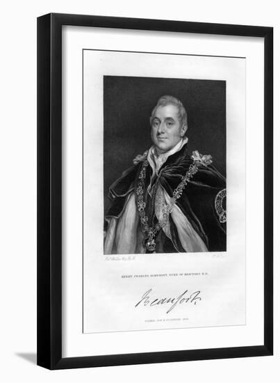 Henry Charles Somerset, Duke of Beaufort, 1829-Thomas Phillips-Framed Giclee Print