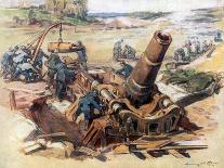 370 Mortar in Action, 1918-Henry Cheffer-Laminated Giclee Print