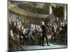 Henry Clay Arguing in the Us Senate for the Compromise of 1850 to Avert Civil War-null-Mounted Giclee Print