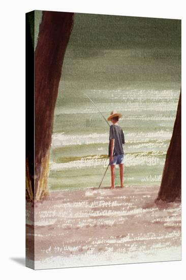 Henry Fishing, 1990-Lincoln Seligman-Stretched Canvas