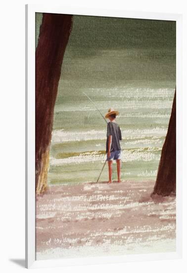 Henry Fishing, 1990-Lincoln Seligman-Framed Giclee Print