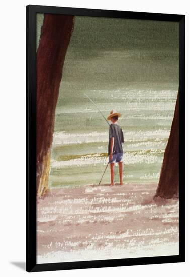 Henry Fishing, 1990-Lincoln Seligman-Framed Giclee Print