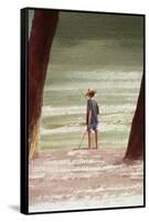 Henry Fishing, 1990-Lincoln Seligman-Framed Stretched Canvas