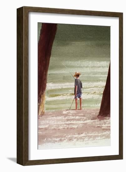 Henry Fishing, 1990-Lincoln Seligman-Framed Giclee Print