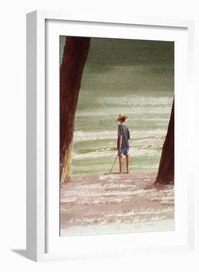 Henry Fishing, 1990-Lincoln Seligman-Framed Giclee Print