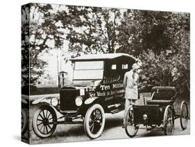 Henry Ford, American car manufacturer, with two of his cars, USA, 1924-Unknown-Stretched Canvas