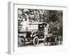 Henry Ford, American car manufacturer, with two of his cars, USA, 1924-Unknown-Framed Photographic Print