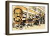 Henry Ford and His First Production Line of 1908-null-Framed Giclee Print