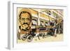 Henry Ford and His First Production Line of 1908-null-Framed Giclee Print