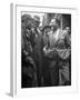 Henry Ford II Talking with Workers at Ford Plant-Gjon Mili-Framed Premium Photographic Print