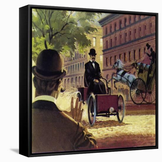 Henry Ford Produced His First Hand-Built Car in 1892-null-Framed Stretched Canvas