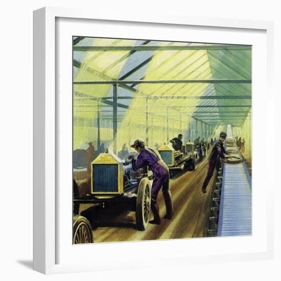 Henry Ford's Idea for Production Line Work Revolutionised Manufacturing-null-Framed Giclee Print