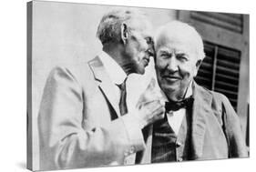 Henry Ford Talking to Thomas Edison-null-Stretched Canvas
