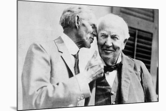 Henry Ford Talking to Thomas Edison-null-Mounted Photographic Print