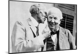 Henry Ford Talking to Thomas Edison-null-Mounted Photographic Print