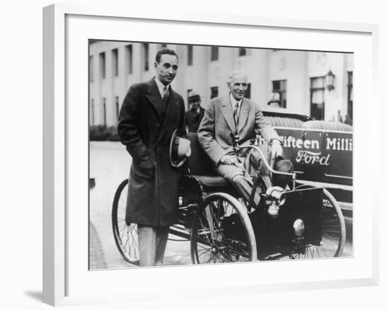 Henry Ford with Son Edsel-null-Framed Photographic Print