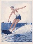 The Unusual Sport of Aquaplaning, a Variation on Water Skiing-Henry Fournier-Photographic Print