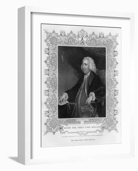 Henry Fox (1705-177), 1st Baron Holland of Foxley, English Statesman, 19th Century-H Robinson-Framed Giclee Print