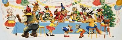 Brer Rabbit at a Party-Henry Fox-Stretched Canvas