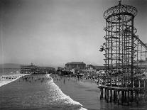 Overview Seaside Amusement Park, Waders in Ocean, Rollercoasters and Activity Centers on Boardwalk-Henry G^ Peabody-Laminated Photographic Print