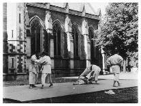 Working Class Children in Sheffield Playing in the Street-Henry Grant-Stretched Canvas