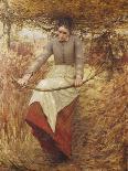 Young Girl With a Dog-Henry Herbert La Thangue-Giclee Print