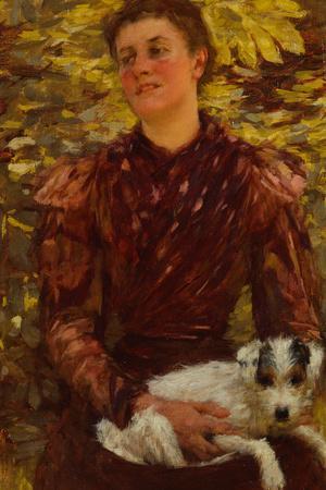 Young Girl With a Dog