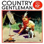 "Pooch Doesn't Want to Swim," Country Gentleman Cover, September 1, 1934-Henry Hintermeister-Giclee Print