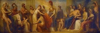 Pandora, Whom the Assembled Gods, Endowed with All their Gifts...', 1834 (Oil on Mahogany Panel)-Henry Howard-Framed Giclee Print