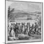 Henry Hudson Descending the Hudson River Illustration-null-Mounted Giclee Print