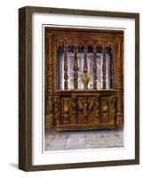 Henry II Carved Coffer or Bahut and Oak Screen of the Same French Period, 1910-Edwin Foley-Framed Giclee Print